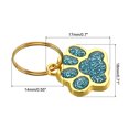thumbnail image 2 of Unique Bargains Animal Dog Cat Paw Print Pendants, 6 Pcs Footprint Bead, Light Blue, 2 of 7