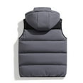 thumbnail image 4 of Wutalume Men's Casual Loose Color-Blocked Cotton Warm Jacket with Detachable Cap, Sleeveless Vest Style for Men, Versatile for Outdoor Adventures and Casual Fashion,Gray 4XL, 4 of 4