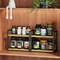thumbnail image 3 of Countertop Shelf Organizer, 2 Tier Kitchen Spice Rack Organizer for Countertop, Wood Coffee Counter Shelf Organizer for Home (Bamboo, S), 3 of 9