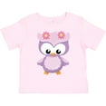 thumbnail image 3 of Inktastic Cute Pink and Purple Owl Girls Toddler T-Shirt, 3 of 5