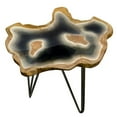 thumbnail image 2 of Benjara 20 Inch Side Accent Table, Natural Edges, Hairpin Legs, Gray Resin, Brown, 2 of 6