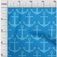 thumbnail image 2 of oneOone Rayon Medium Blue Fabric Nautical Sewing Fabric By The Yard Printed Diy Clothing Sewing Supplies 56 Inch Wide, 2 of 4