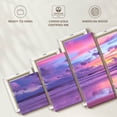 thumbnail image 6 of Elephant Stock Cotton Candy Beach Sunrise Wall Art - Horizontal Multi Panel Canvas - Living Room Wall Decor - Beach Multi Panel - Purple And Pink Decor - 74" x 34", 6 of 8