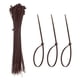 thumbnail image 1 of Bridas de plástico Uxcell, bridas de cable autolock, brida de alambre adecuada para hogar, jardín, oficina, taller, viaje, marrón, 8 pulgadas, 1 of 7