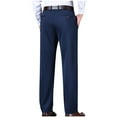 thumbnail image 4 of USNSM Straight Suit Pants for Men Business Casual Pants Plus Size Dress Slacks Slim Fit Lightweight Pants Stretch Pants with Pocket Blue XXL, 4 of 6