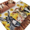 thumbnail image 2 of Rectangle Area Rugs 5 x 7 Ft, Cute Farm Animals Non-Slip Residential Carpet, Farmhouse Cow Pig Sunflowers Indoor Crawling Mats Runner Rugs for Living Room/Dining Room/Bedroom, 2 of 9