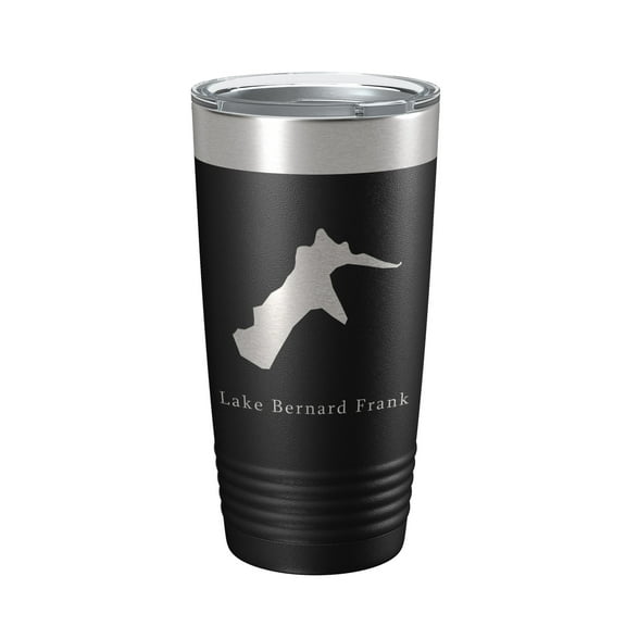Lake Bernard Frank Map Tumbler Travel Mug Insulated Laser Engraved Coffee Cup Maryland 20 oz Black