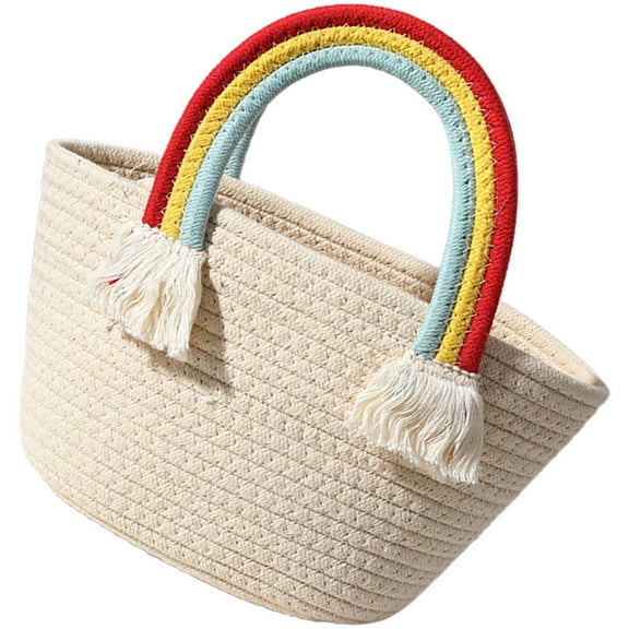 SEWCHICS Women's Shopping Basket Bag Woven Bag 1Pack