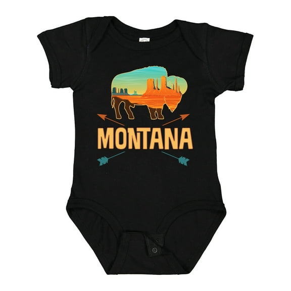 Inktastic Montana Gift Buffalo Silhouette Boys or Girls Baby Bodysuit