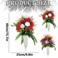 thumbnail image 3 of Dienrx Artificial Cemetery Flowers with Vase, 1 PCS Memorial Flowers for Graveside, Outdoor Silk Lily and Rose Arrangements, Sympathy Decor for All Seasons, Faux Plants, 3 of 7