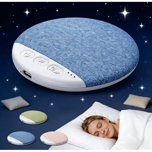 Pillow Speaker for Sleeping, Bluetooth 5.4 Bone Conduction Sleep Aid with White Noise & Timer, Ultra-Portable 20H Battery