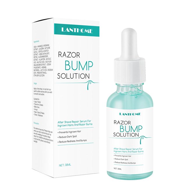 HAOAN LANTHOME Solution de Rasoir 30ml pour Prévenir les Poils Incarnés, Hydratation Douce, Réparation de Rasage