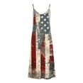 thumbnail image 5 of Cmfcve 4th of July Patriotic Dresses Sleeveless Deep-V Neck Summer Maxi Dress Lightweight Printed Beach Vacation Sundress, 5 of 5