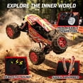 thumbnail image 4 of Metal Car Large 1:8 Scale 4WD Remote Control Monster Truck with 2 Batteries Toys Gifts for Kids Adults 2.4Ghz All Terrain Off-Road Vehicle, 4 of 11