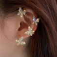 thumbnail image 1 of POINTERTECK Shining Zircon Butterfly Ear Clip Earrings Ear Cuff Ear-hook Party Jewelry Gift, 1 of 6