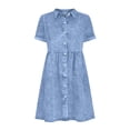 thumbnail image 2 of Birdeem Robe Décontractée Mode Printemps et Été Manches Courtes Col à Revers Hauteur Genou pour Femmes, 2 of 6