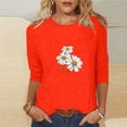thumbnail image 1 of Mefallenssiah Blouses pour Femmes Habillées Décontractées Liquidation Printemps et Été 2024 Imprimé Régulier Ample Col Rond Manches Longues T-Shirt, 1 of 5