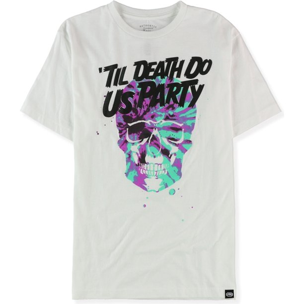 Ecko Unltd. Camiseta gráfica Till Death para hombre, blanca, mediana
