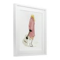 thumbnail image 2 of Fashionable Woman with Guitar White Framed Print Under Glass, 13 x 16, Made In USA, 2 of 8