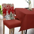 thumbnail image 5 of Dining Chair Covers, Christmas Tree Gnome Winter Poinsettia Berries X-mas Ball Pine Leaves Eucalyptus Stretch Parsons Chair Slipcovers Protector Kitchen Chair Cover for Dining Room， Set of 4, 5 of 6