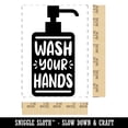 thumbnail image 2 of Wash Your Hands Soap Sanitizer Rectangle Rubber Stamp Stamping Scrapbooking Crafting - Small 1.7in, 2 of 7
