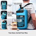 thumbnail image 3 of Mochila STOVER, bolsa impermeable y impermeable con funda flotante, color azul, 3 of 9