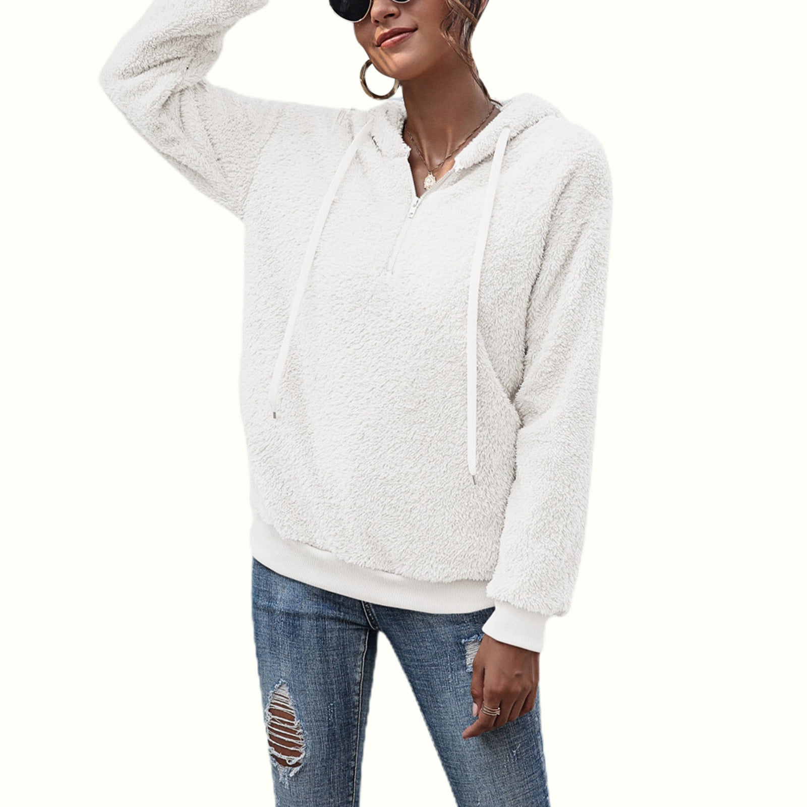 quarter zip teddy fleece