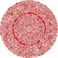 thumbnail image 1 of Ahgly Company Machine Washable Indoor Round Transitional Pastel Pink Area Rugs, 5' Round, 1 of 7