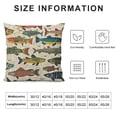 thumbnail image 5 of SHANXI Throw Pillow Covers for Couch Lake Fish Bed Or Sofa Pillows Case Beautiful Underwater Animal Colorful Cartoon Colorful Ornamental Wild Decorative Square Linen Cushion Covers  12x12in, 5 of 5