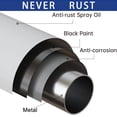 thumbnail image 6 of Shower Curtain Rod,43-72 Inch Adjustable Tension Shower Rod Never Rust Non-Slip No Drilling Spring Tension Curtain Rod,Black Bathroom Shower Spring Rod, 6 of 6