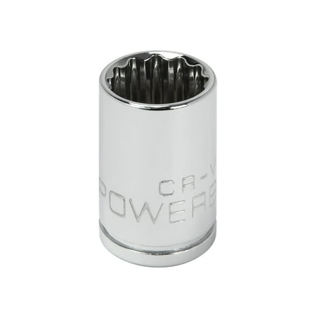 

Powerbuilt 3/8 Inch Drive x 1/2 Inch 12 Point Shallow Socket - 641004