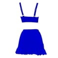 thumbnail image 6 of RYRJJ Womens Bikini Skirt Sets High Waisted Two Piece Swimsuits Summer Beach Tummy Control Mesh Swim Bathing Suits(Blue,M), 6 of 6