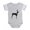 Heather Gray, variant on CafePress - FIN Santa Doberman CROP - Cute Infant Baby Football Bodysuit