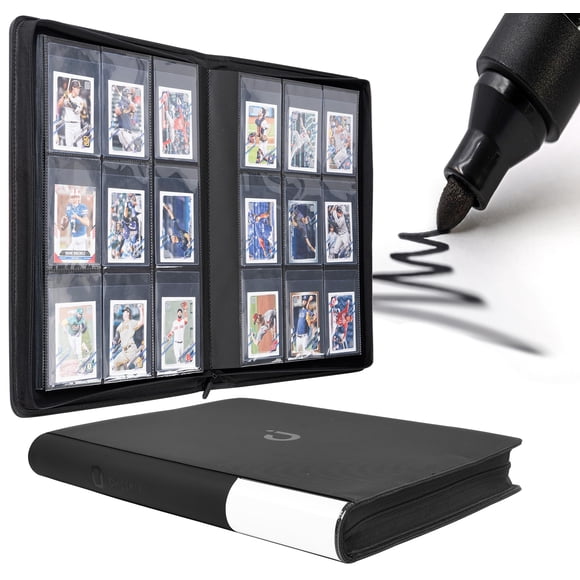 Porte-Cartes Semi-Rigide - Convient à 540 Cartes, Premium 9 Pochettes, Compatible avec Porte-Cartes Semi-Rigides 3-5/16 Pouces x 4-7/8 Pouces