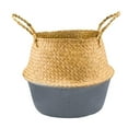 thumbnail image 3 of Huanledash Seagrass Weaving Foldable Home Storage Bucket Toy Sundries Clothes Plants Basket, 3 of 4