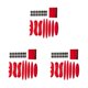 thumbnail image 3 of Soidarity Accesorios duraderos y para casco de motocicleta para un rendimiento confiable Almohadilla para casco Cómodo y transpirable rojo Type1 NO1, 3 of 6