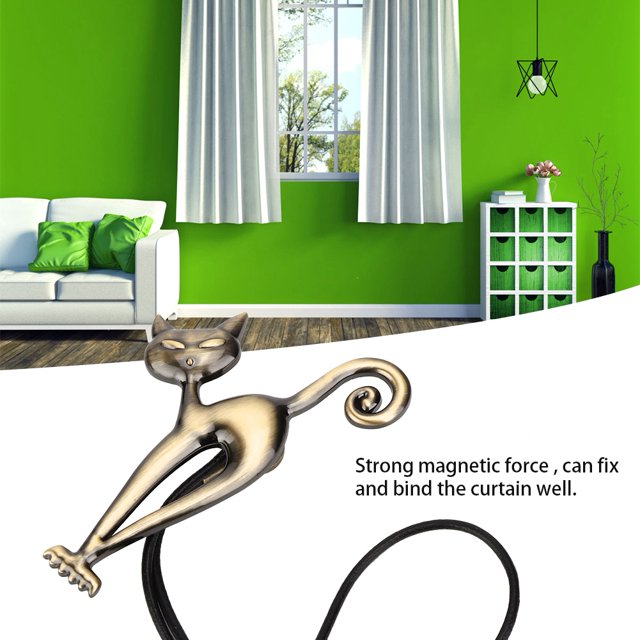 Hebilla de Cortina Clip Decoración de Cinturón Cinturón Crear Coreas de Gato Personalidad Larga Europea Para Decoración Lindo Adorno Tiebacks