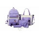 thumbnail image 1 of Set 5 Mochila Bolsa Lonchera Escolar Para Niñas Juvenil Dama Xtellar morada, 1 of 4