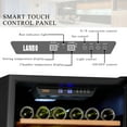 thumbnail image 3 of Lanbo 165 Bottle Built-in Black Single Zone Wine Cooler 24 inch Width, 3 of 16