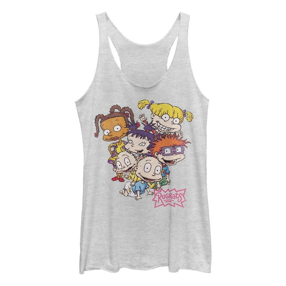 Women's Rugrats Favorite Characters  Racerback Tank Top White Heather X Large