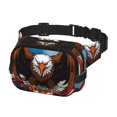 thumbnail image 2 of Lsque Sac Banane Carré à Double Couche Motif Aigle Chauve USA, Tissu en Sergé Durable avec Ceinture Réglable, Randonnée en Plein Air, Course, Sac de Voyage, 2 of 9