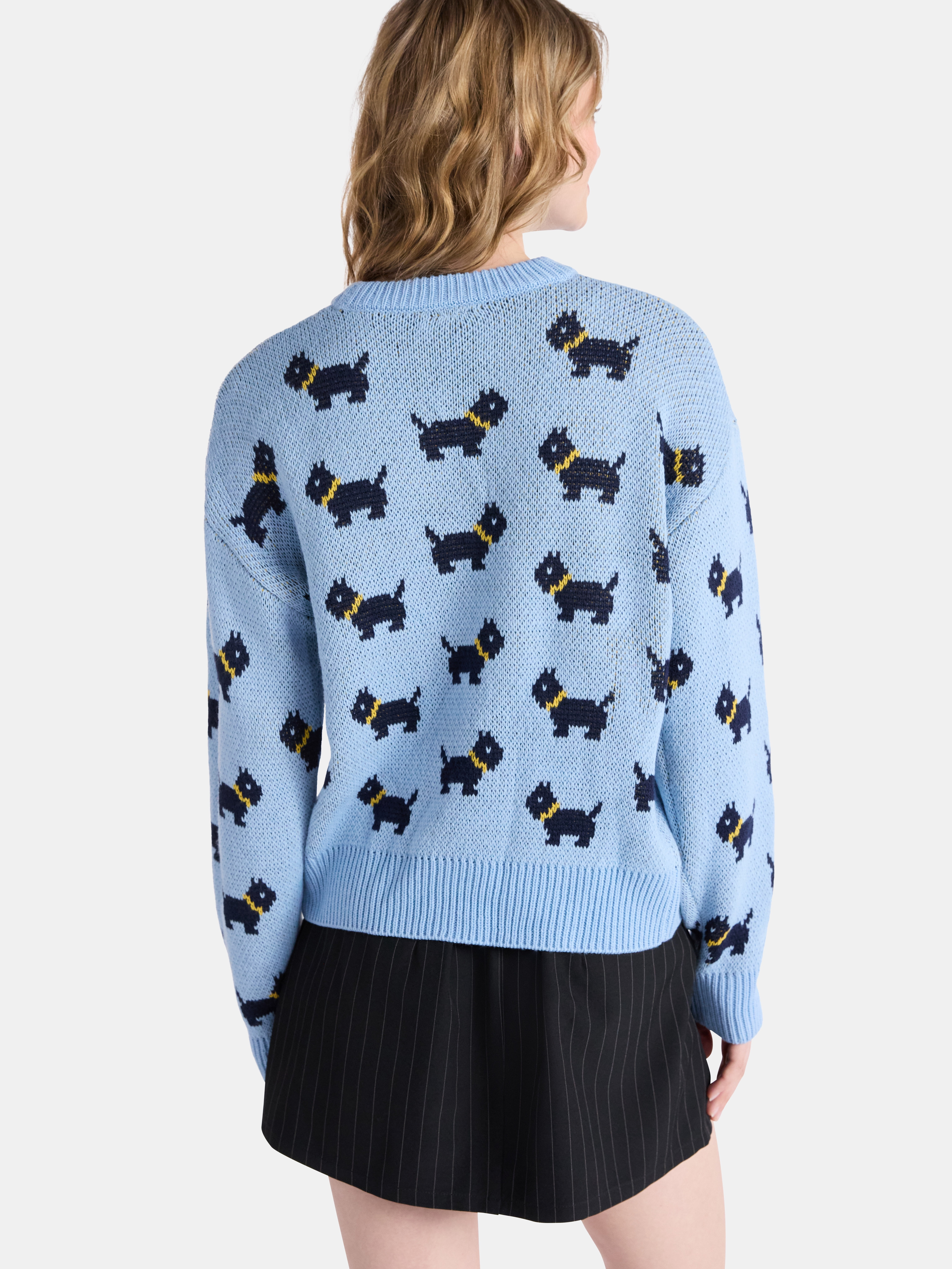 Netflix Stranger Things Scottie Dog Sweater from No Boundaries, Women's and Women’s Plus