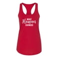 thumbnail image 2 of Wild Bobby Make Heaven Crowded Inspirational/Christian Women Racerback Tank Top, Red, Large, 2 of 5