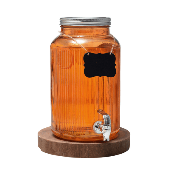 Dispensador Vitrolero para  Agua Bebidas de Vidrio Vintage 5.5L Color Verde VITTORI