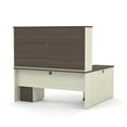 thumbnail image 2 of Bestar Prestige Plus L-Desk with Hutch in White Chocolate and Antigua, 2 of 4