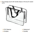 thumbnail image 5 of Uxcell L Size Clear Toiletry Bag Makeup Cosmetic Pouch with Zipper Handle, Black, 5 of 6