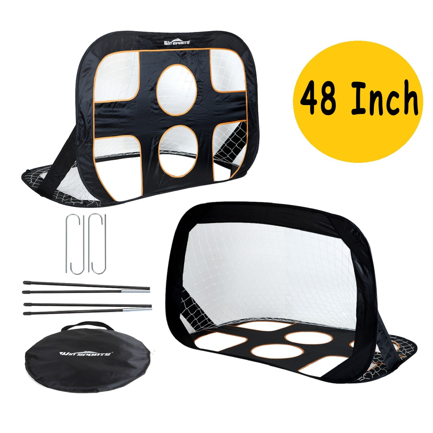 Aljoin 2 in 1 Pop Up Kids Soccer Goal, Foldable Portable Football Goal