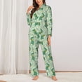 thumbnail image 2 of Fotbe Cute Dinosaurs in Space Pattern Long Sleeve Pajama Set for Women,Sleepwear Set,2-piece Loungewear Set,Soft PJs Comfy Nightwear with Pockets -X-Large, 2 of 7