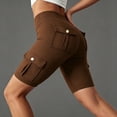 thumbnail image 3 of High Waist Cargo Biker Shorts For Women Summer Fall Tummy Control Athletic Workout Yoga Shorts, S-XXL, 3 of 6