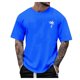 thumbnail image 1 of Camisetas Sueltas de Verano de Manga Corta con Cuello Redondo para Hombres Camiseta de Moda con Letras Creativas Gráficas Estampado Retro Deportes Callejeros Tops Casuales Azul/S, 1 of 5